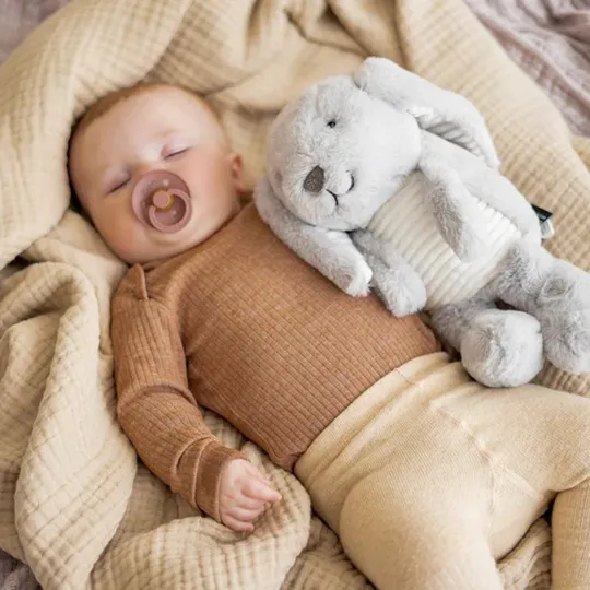Flow Amsterdam Milo Wiederaufladbares Herzschlag-Kuscheltier – Grey