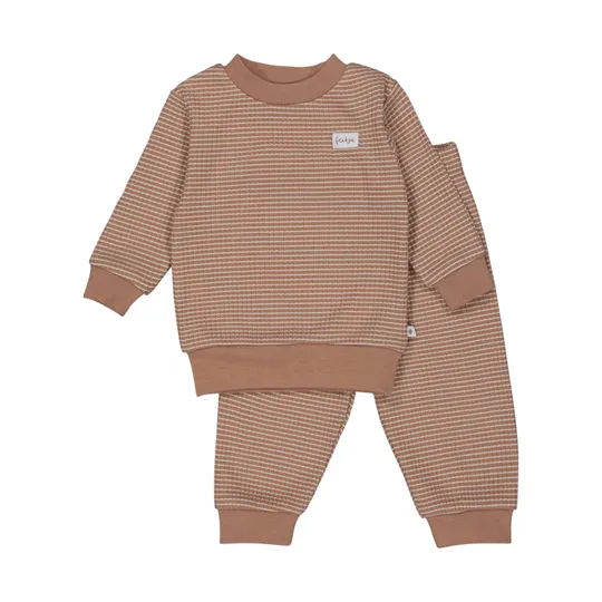 Feetje Waffel Pyjama Braun Gr. 80