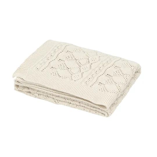 Cam Cam Copenhagen Pointelle Gestrickte Baby Decke - Off White