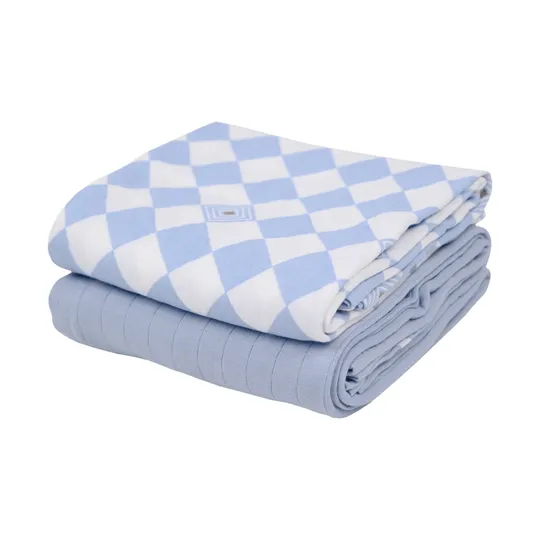 Lodger Swadller – 2 Stück – 110 x 110 cm – Matcha Blue Fogg