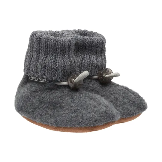 Bergstein Cozy Baby Hausschuhe - Gr. 20/21 - Grey