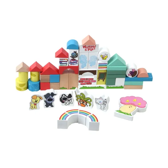 Rubotoys Woezel und Pip Holzklötze Set