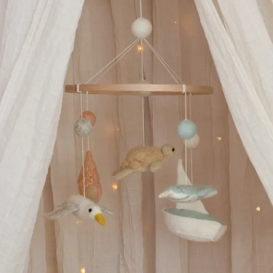 Baby Bello Laufstallmobile - Tiny Sailor - Natur