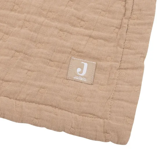 Jollein Decke - 75 x 100 cm - Hydrophil - Jacquard Biscuit GOTS