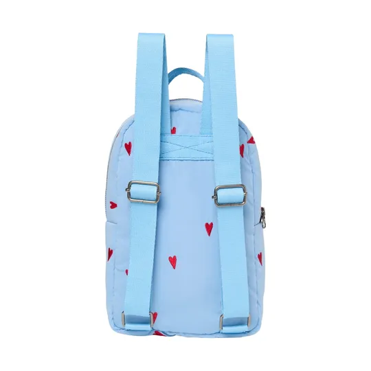 Studio Noos Rucksack - Puffy - Light Blue Hearts