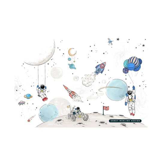Annet Weelink Design Into The Galaxy Matte Tapete - 400 x 280 cm - Light