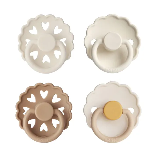 FRIGG Schnuller - 4er-Pack - Snowflake Dream - Silikon - 6–18 Monate