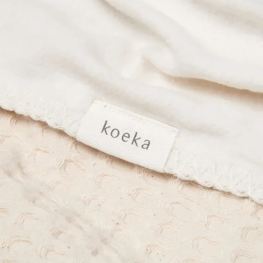 Koeka Amsterdam Wafel Babydecke - Cotton Fleece - Natur