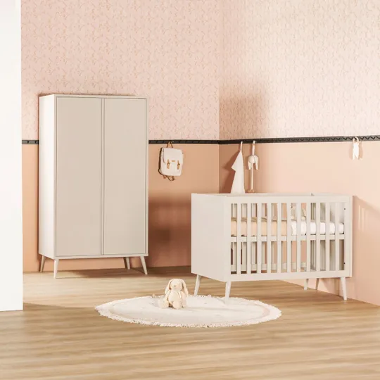 Europe Baby Sterre Babyzimmer Oatmeal / Oatmeal | Bett 60 x 120 + Kommode + Schrank 2-türig