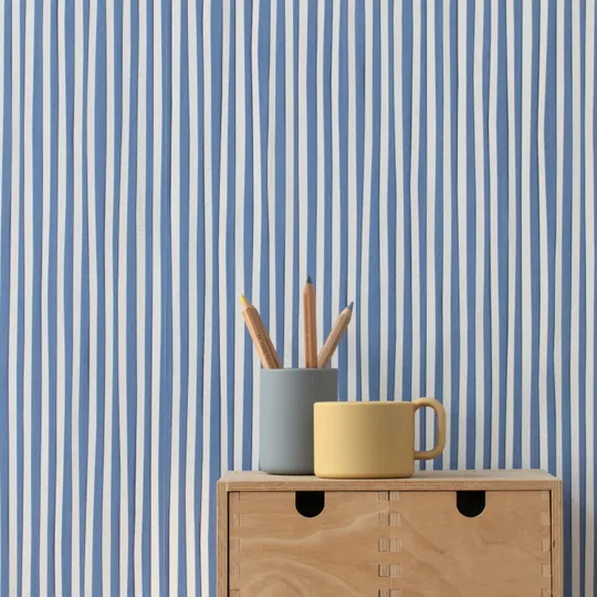 Studio Ditte Streifen Tapete - Paris Blau