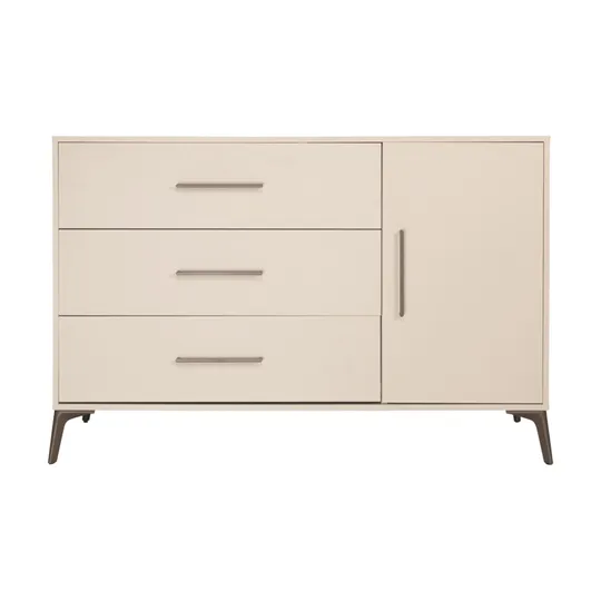 Bopita Nomy Babyzimmer - Dune | Bett 60 x 120 cm + Kommode XL + Schrank 2-Türig