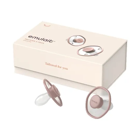 Emulait Speen 2 pack  0-6 maanden roze EM2378