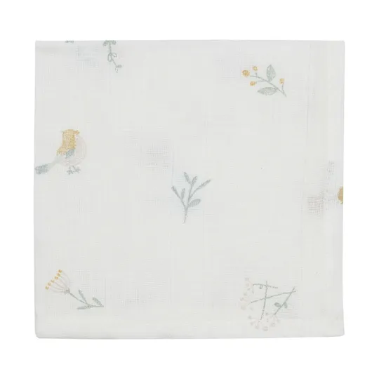 Jollein Lovely Birds Hydrophiles Mundtuch - 3 Pack - 31 x 31 cm