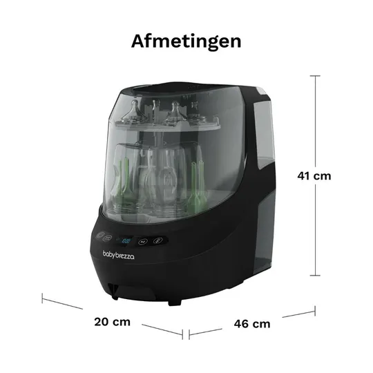 Baby Brezza One Step Baby Food Maker Deluxe + Baby Brezza Bottle Washer Pro - All Black