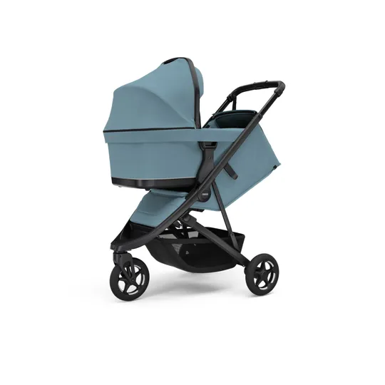 Thule Spring 2 Buggy 2-in-1 - Mid Blue On Black | Thule Liegewanne - Mid Blue | Liegewannenadapter