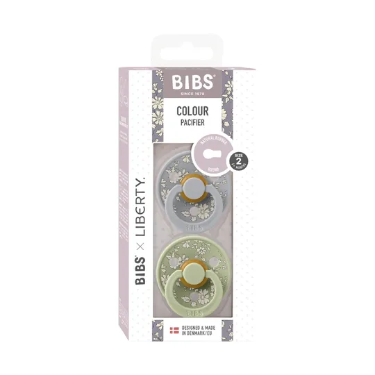 BiBs X Liberty Capel Schnuller - 6-18 Monate - 2 Stück - Sage Mix