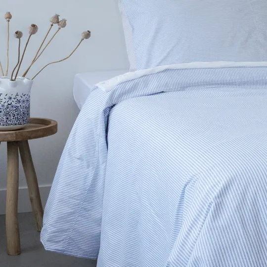 Town & Country Newport Bettbezug - 140 x 220 cm - Stripe - Blue