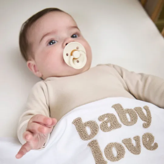 Meyco Baby Love Wiegenlaken - 75 x 100 cm - Sand Melange