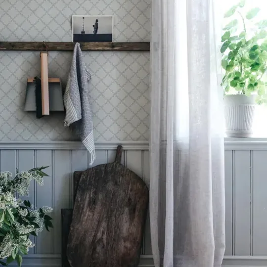 Sandberg Trellis Tapete - Misty Blue S10303