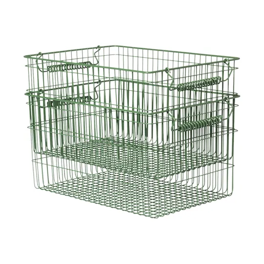 Ferm Living Cala Stapelkörbe – 2 Stück – Verdant Green