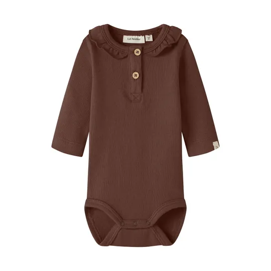 Lil' Atelier Babybody – Größe 62 – Mahagoni