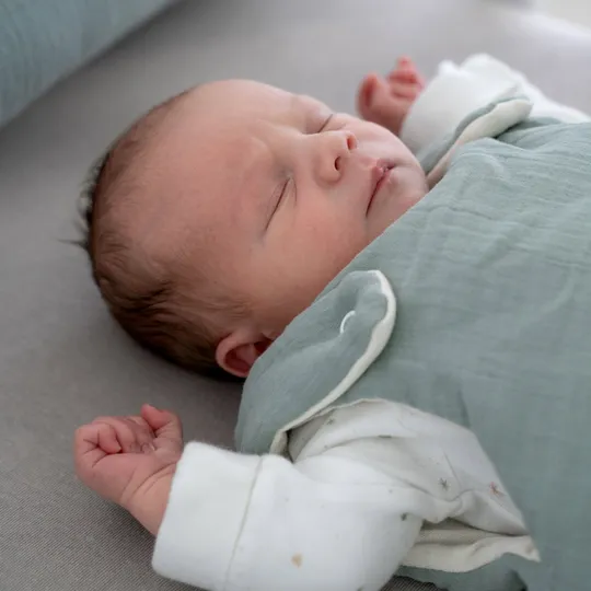 Julius Zöllner Muslin Babyschlafsack - Grün - Größe 68/74