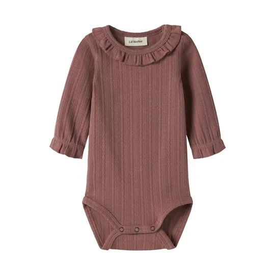 Lil'Atelier Babybody - Größe 56 - Withered Rose