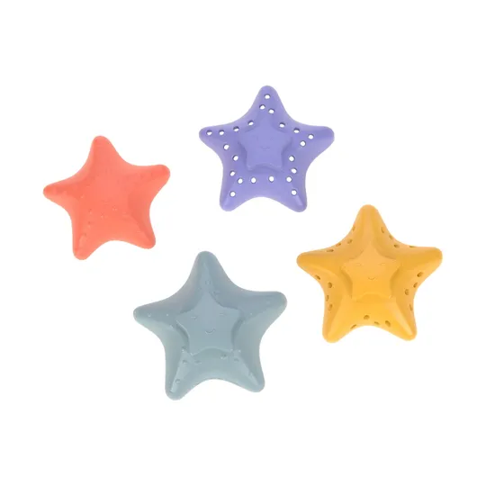 Lässig Starfish Stacking Toy - Pink / Lilac / Yellow / Blue