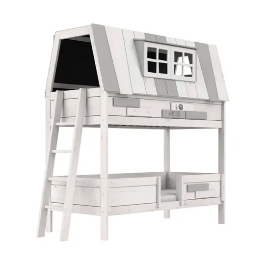 LIFETIME Kidsroom My Hangout Etagenbett - Premium Lattenrost - White Wash