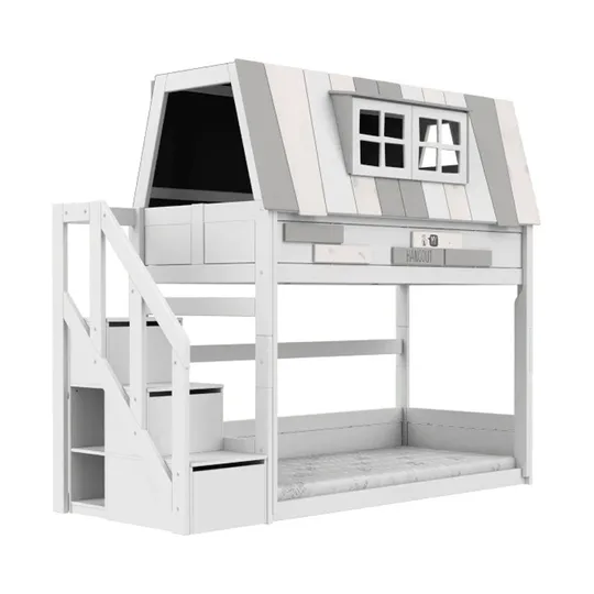 LIFETIME Kidsrooms My Hangout Hausbett mit Treppenschrank - Premium