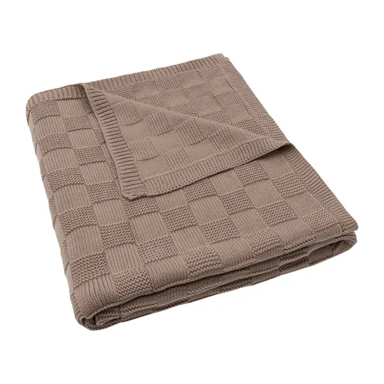 Jollein Bettdecke - Box Knit - 100 x 150 cm - Milky Coffee