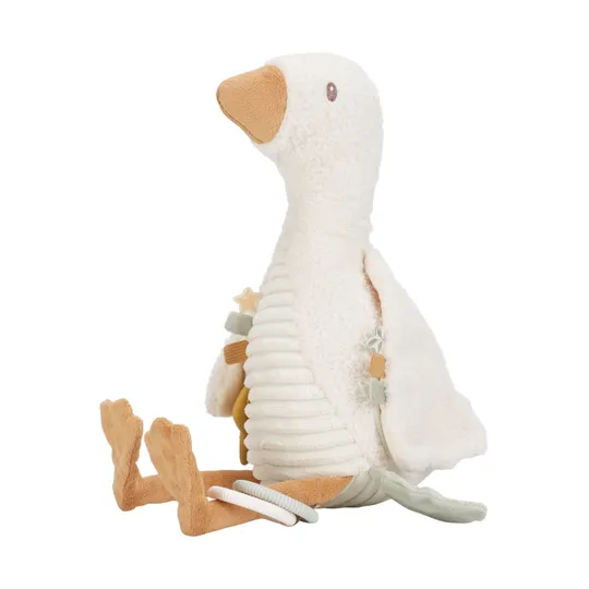 Little Dutch Newborn Naturals Aktivitätenkuscheltier Baby Goose