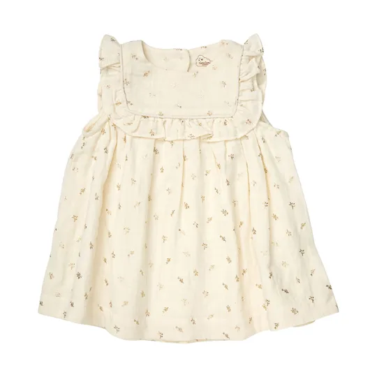 Cam Cam Copenhagen Kleid - Betty Dress - Größe 74 cm - Gold Flower