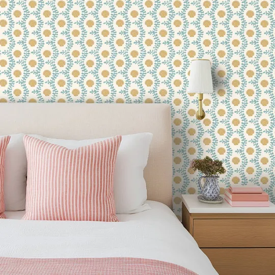Creative Lab Amsterdam Shell Vliestapete - 292,2 x 280 cm - Yellow