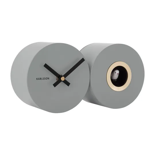 Karlsson Duo Cuckoo Wanduhr - Matt Grau