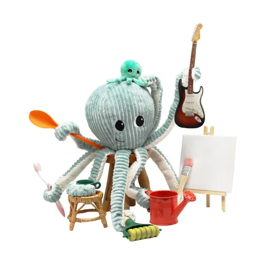 Les Ptipotos Filou The Octopus Kuscheltier - Mint