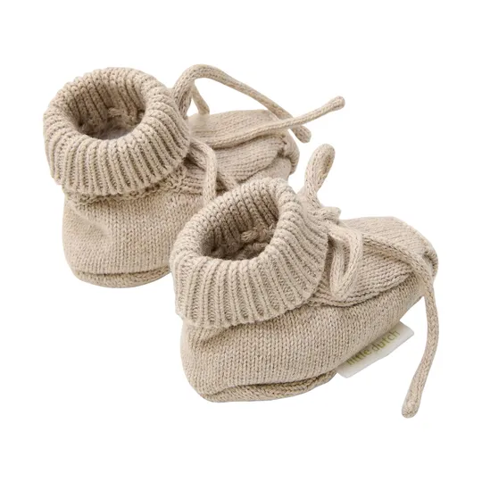 Little Dutch Strickschuhe - Soft Beige Melée - 62-74