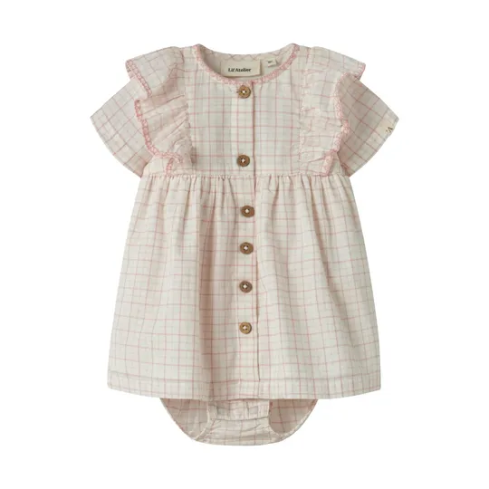 Lil' Atelier Kleid - Größe 62 - Coconut Milk
