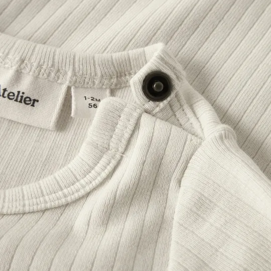 Lil' Atelier Turtledove Babybody - Größe 68 - Beige