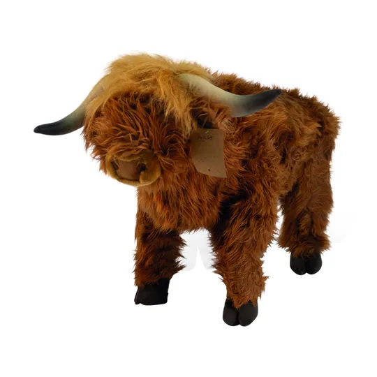 Wild & Soft Plüsch Hochlandkuh - Stehend - 64 cm - Braun
