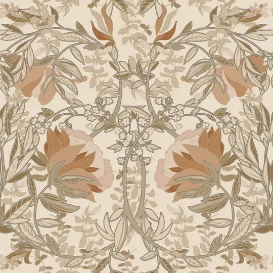 Estahome Vintage Blumen Im Jugendstil Tapete - 0,53 x 10,05 m