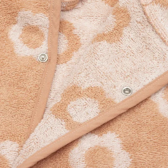 Jollein Frottee-Bademantel - Jacquard Flower - 1-2 Jahre