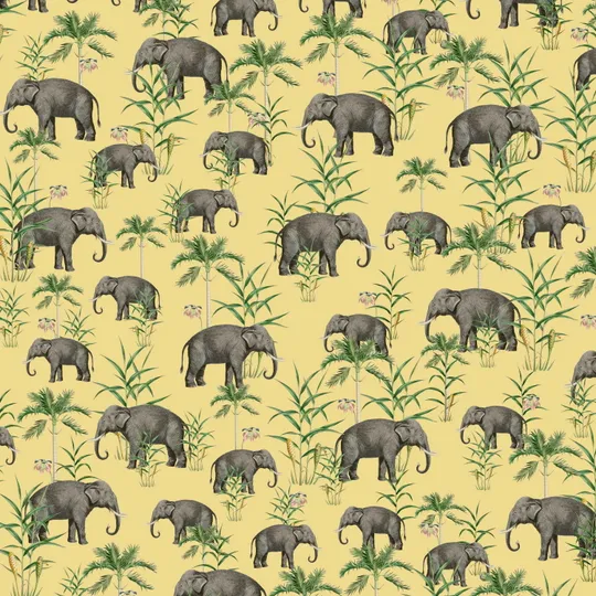Oscar the Elephant Yellow Mural 2mx2.80