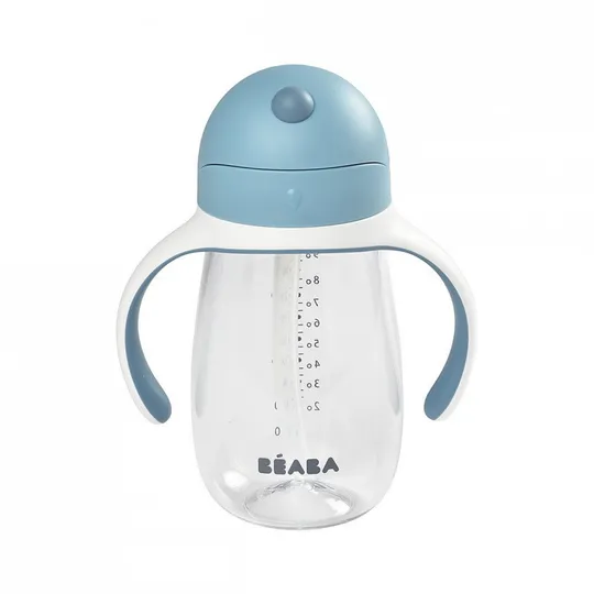 Drinkbeker met rietje 300ml Windy Blue 913479