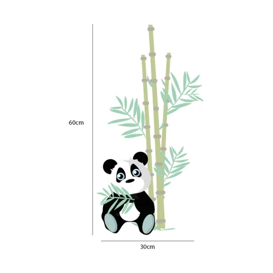 LM Baby Art Jungly Jungle Panda mit Bamboo Wandaufkleber