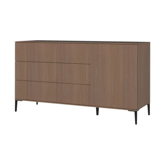 Kidsmill Levi Kommode XL - Runde Füße - Walnuss