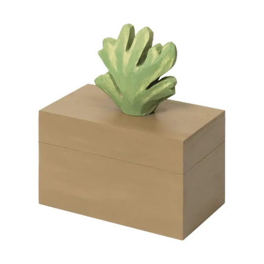 Ferm Living Harbour Box - Coral - Mistletoe/Tan