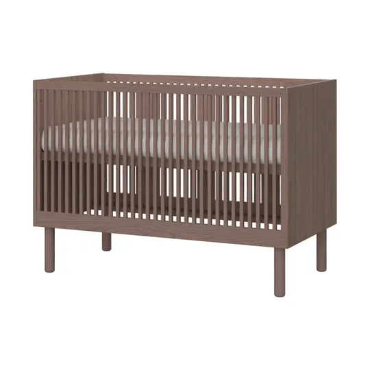 Kidsmill Dai Babyzimmer Walnuss | Bett 120 x 60 cm + Kommode