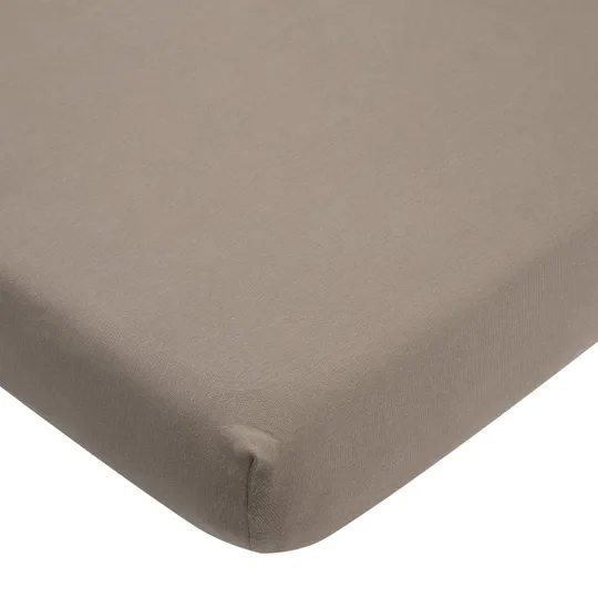 Meyco Hoeslaken jersey Dark Taupe 75x95cm - 1-pack