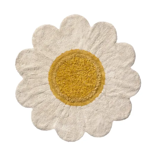 Lorena Canals Waschbarer Teppich - White Daisy - Ø120cm